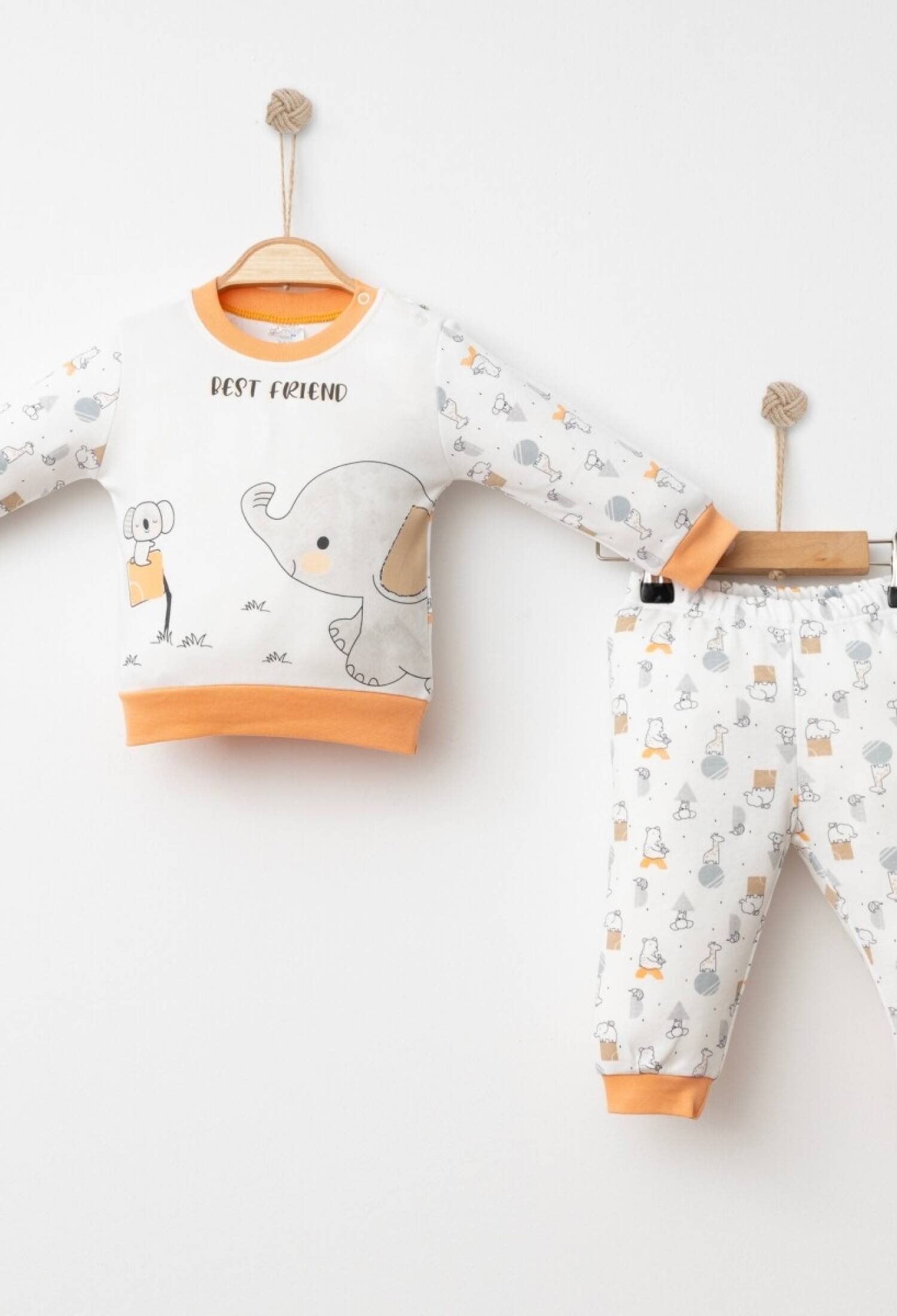 Unisex 2-Piece Pajama Set 6-18M Silver Baby 2043-002030