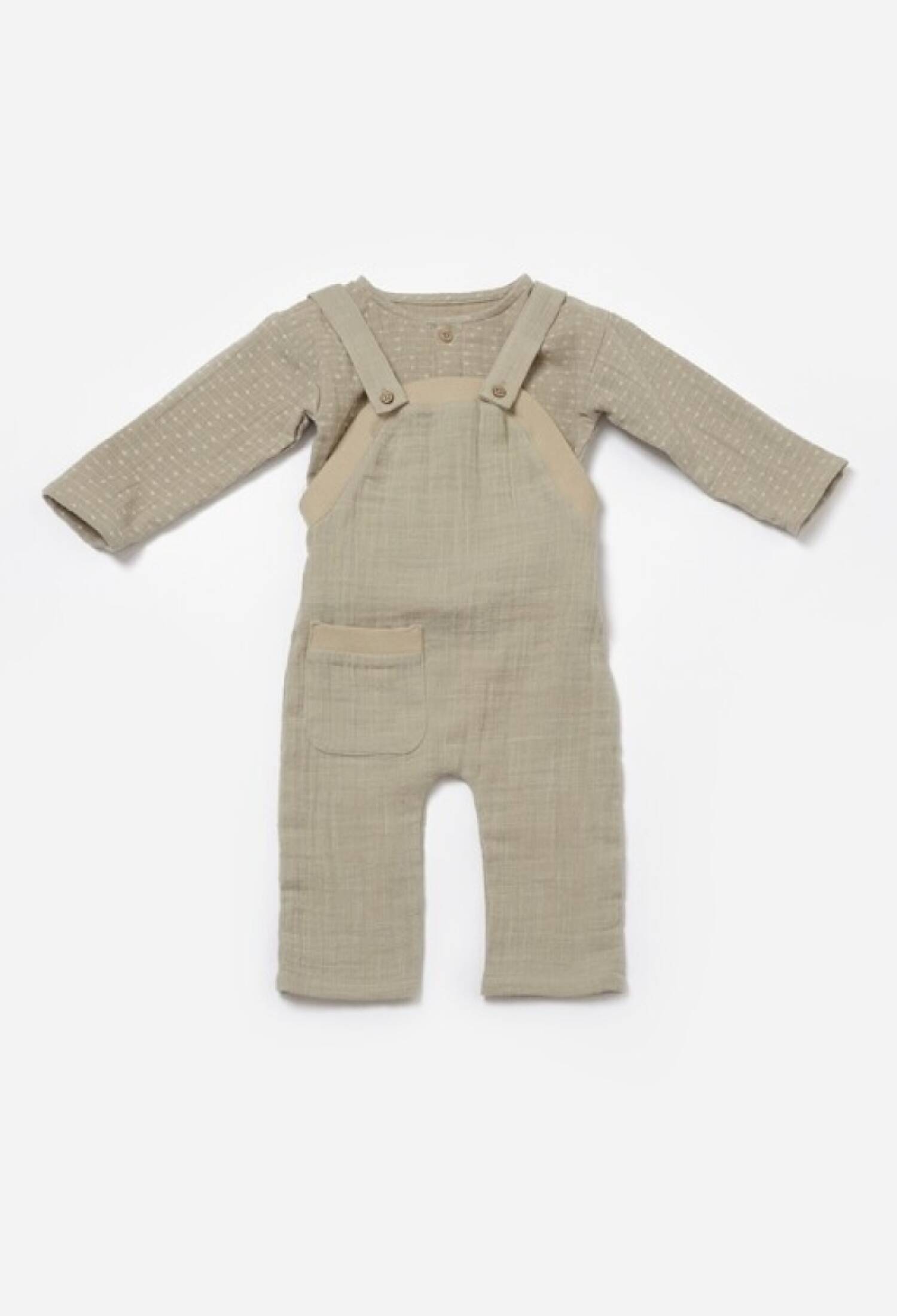 Unisex Baby 2-Piece Shirt and Overalls Set 3-24M 100% Cotton Baby Cosy 2022-CSYM7046