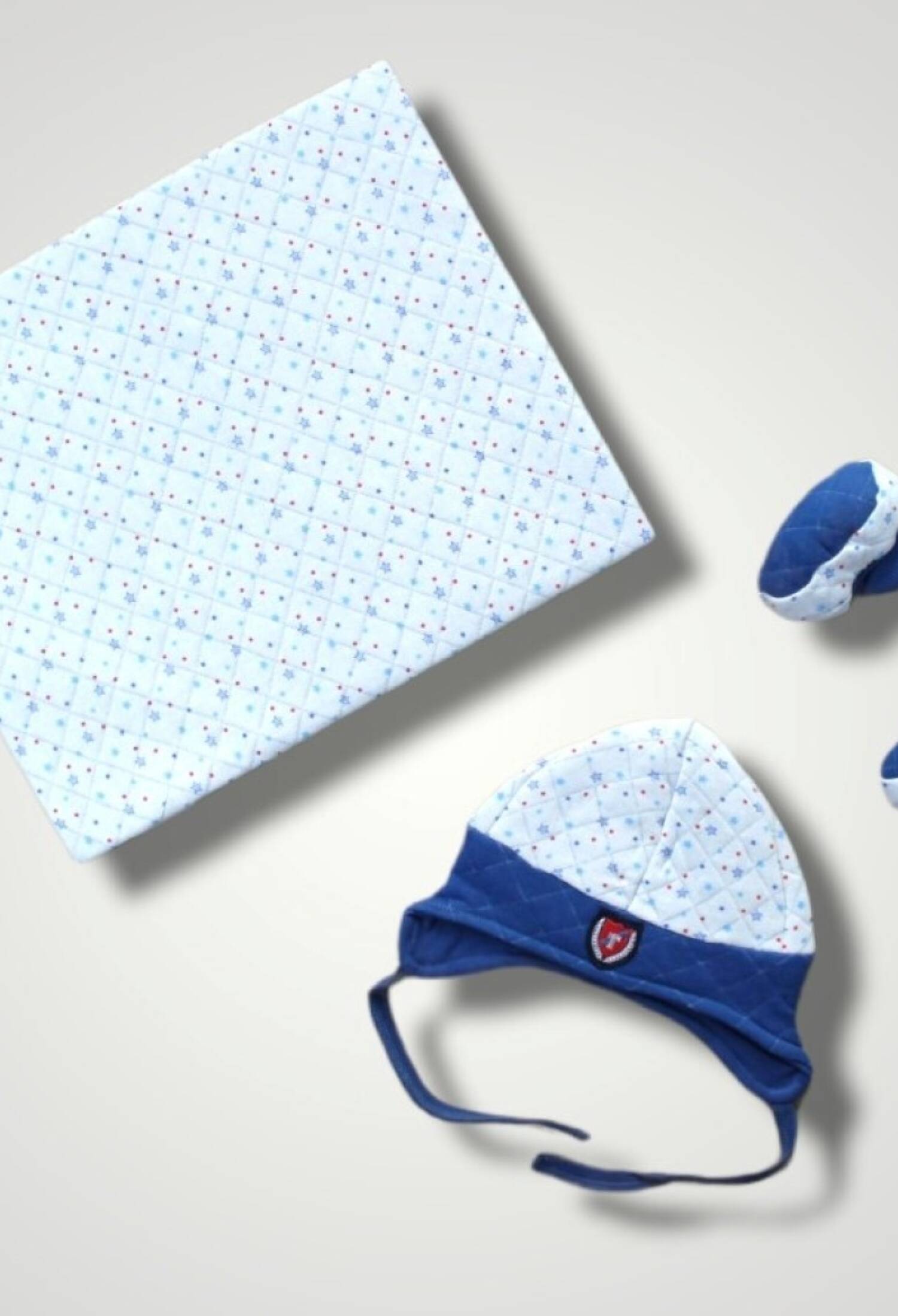 Unisex Baby 3-Piece Quilted Blanket Set 80x85 cm Tomuycuk 1074-10088