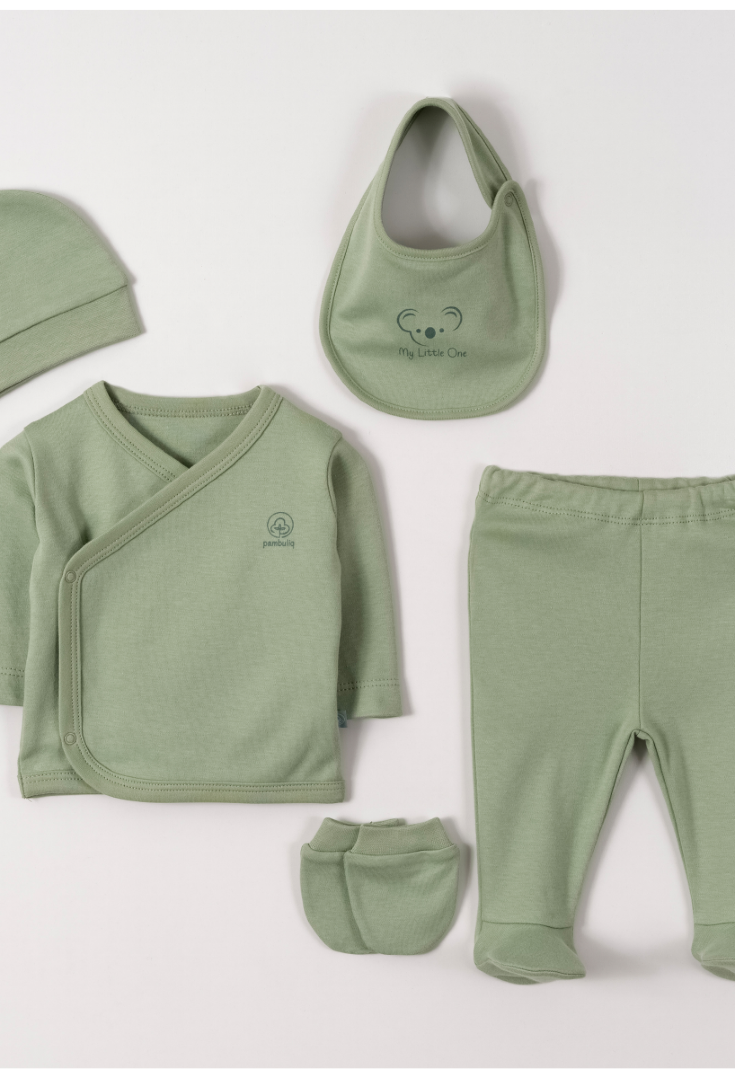 Unisex Baby 5-Piece Newborn Set 0-1M Pambuliq 2030-6185