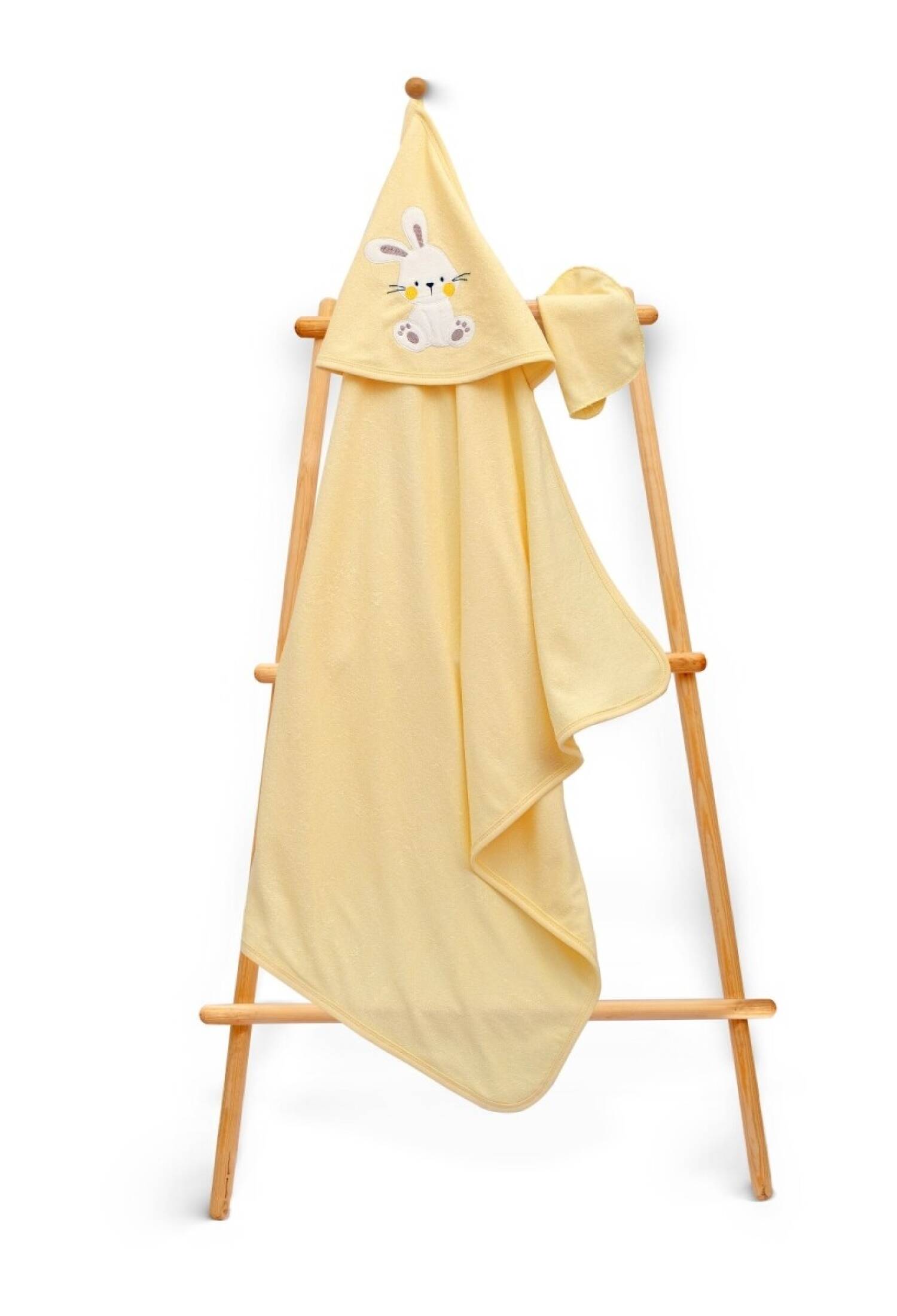Unisex Baby Towel and Bath Sponge Set 75x75cm Babyline 2015-9-839
