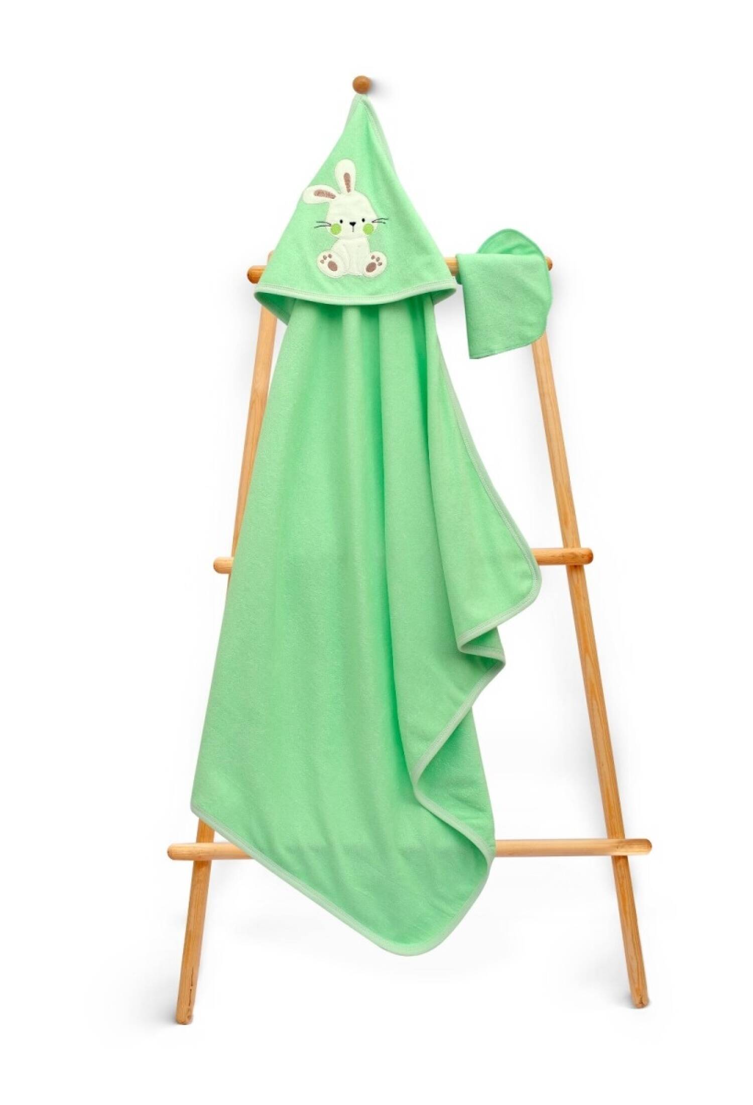 Unisex Baby Towel and Bath Sponge Set 75x75cm Babyline 2015-9-839