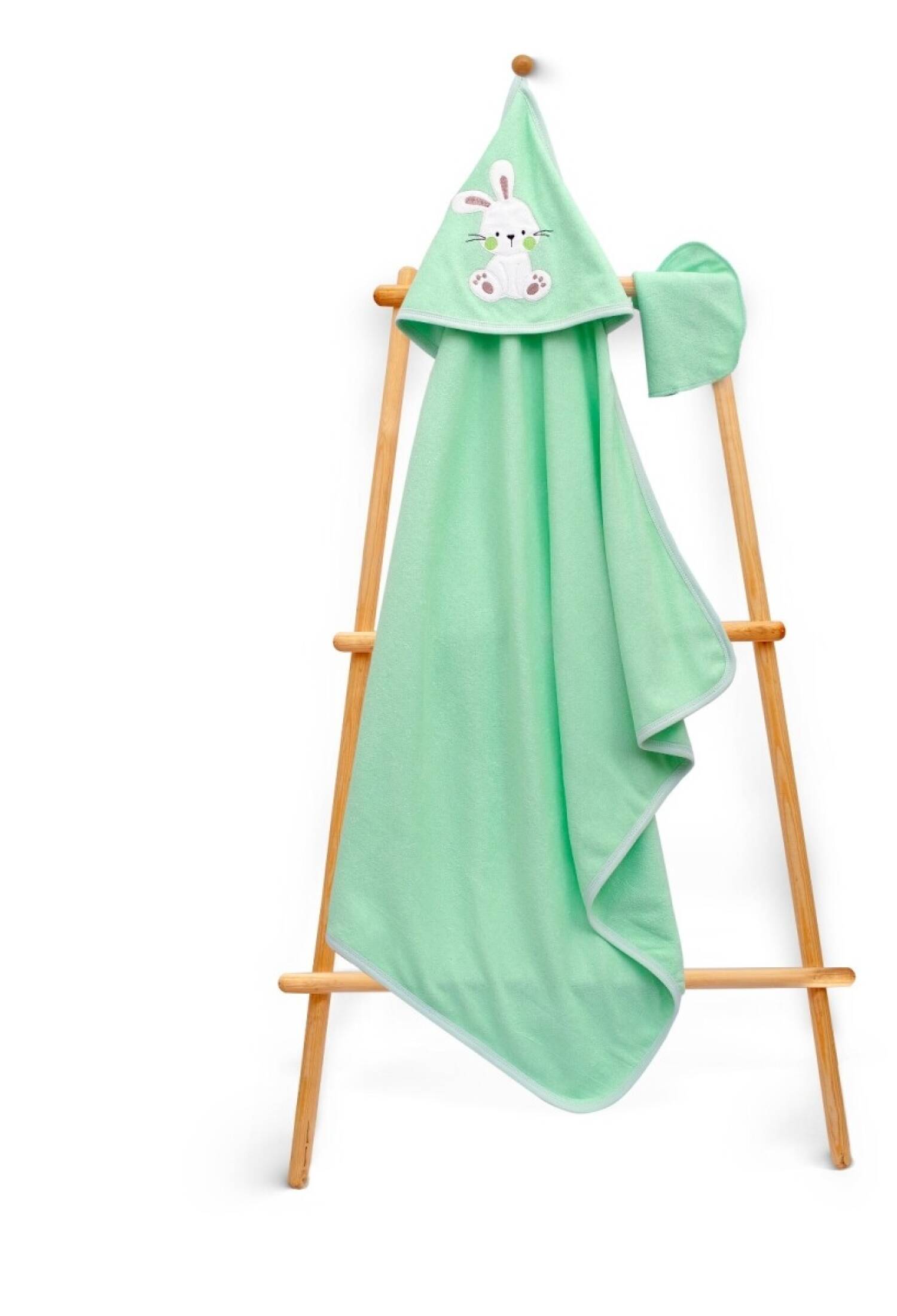 Unisex Baby Towel and Bath Sponge Set 75x75cm Babyline 2015-9-839
