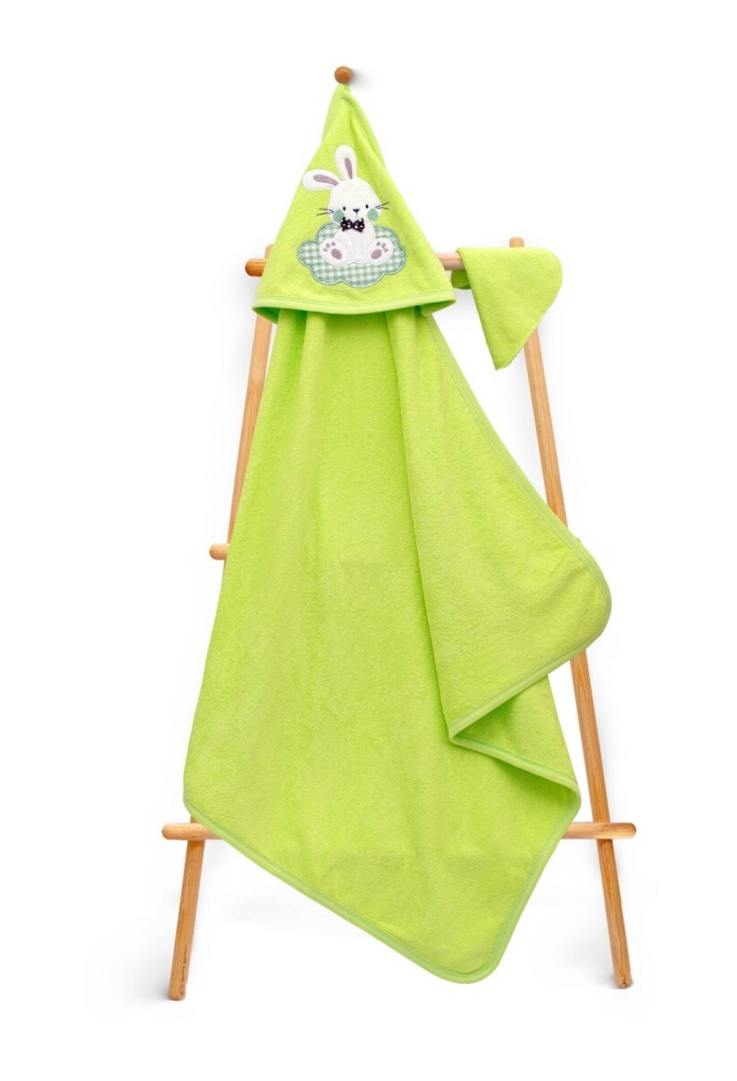 Unisex Baby Towel and Bath Sponge Set 80x80cm Babyline 2015-9-584