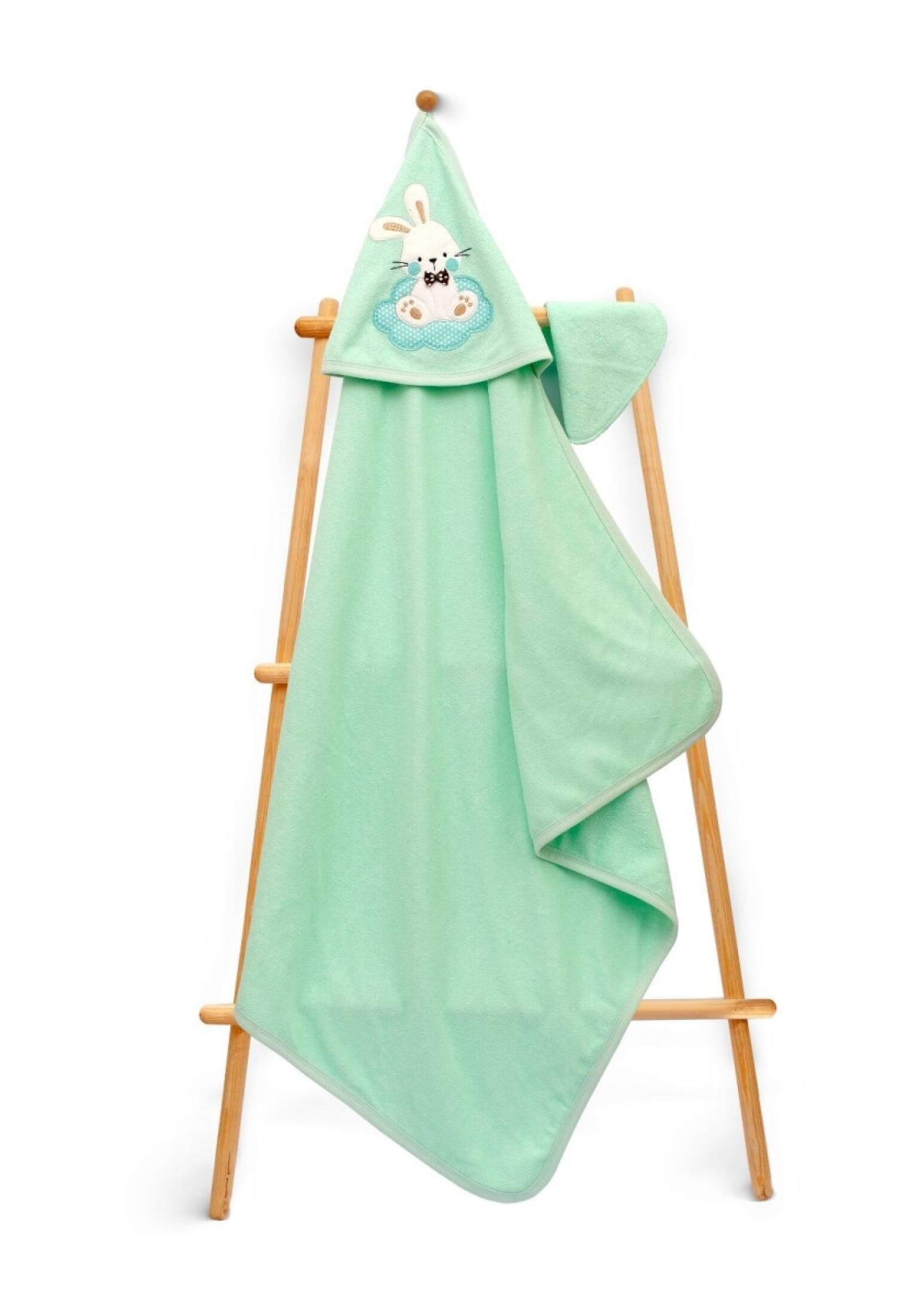 Unisex Baby Towel and Bath Sponge Set 80x80cm Babyline 2015-9-584