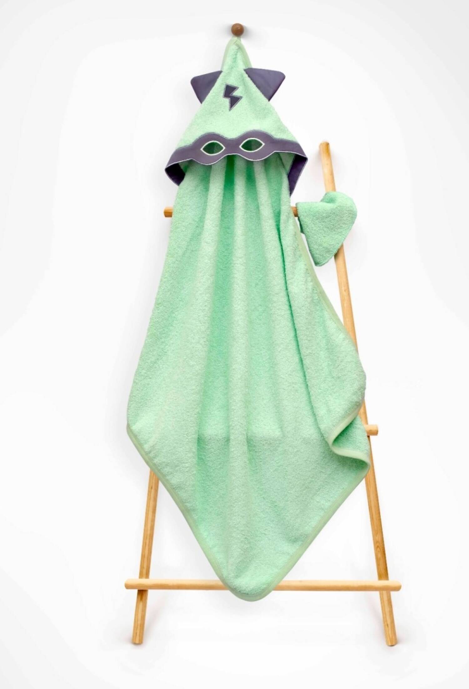 Unisex Kids' 2-Piece Towel and Bath Sponge Set 75x80 Babyline 2015-9-728