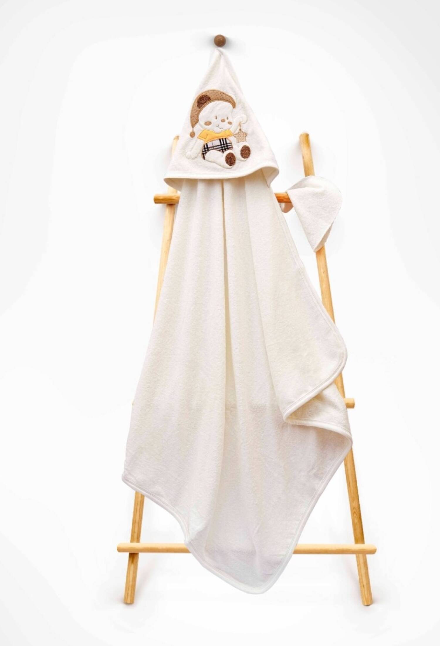 Unisex Kids' 2-Piece Towel and Bath Sponge Set 85x80 Babyline 2015-9-586