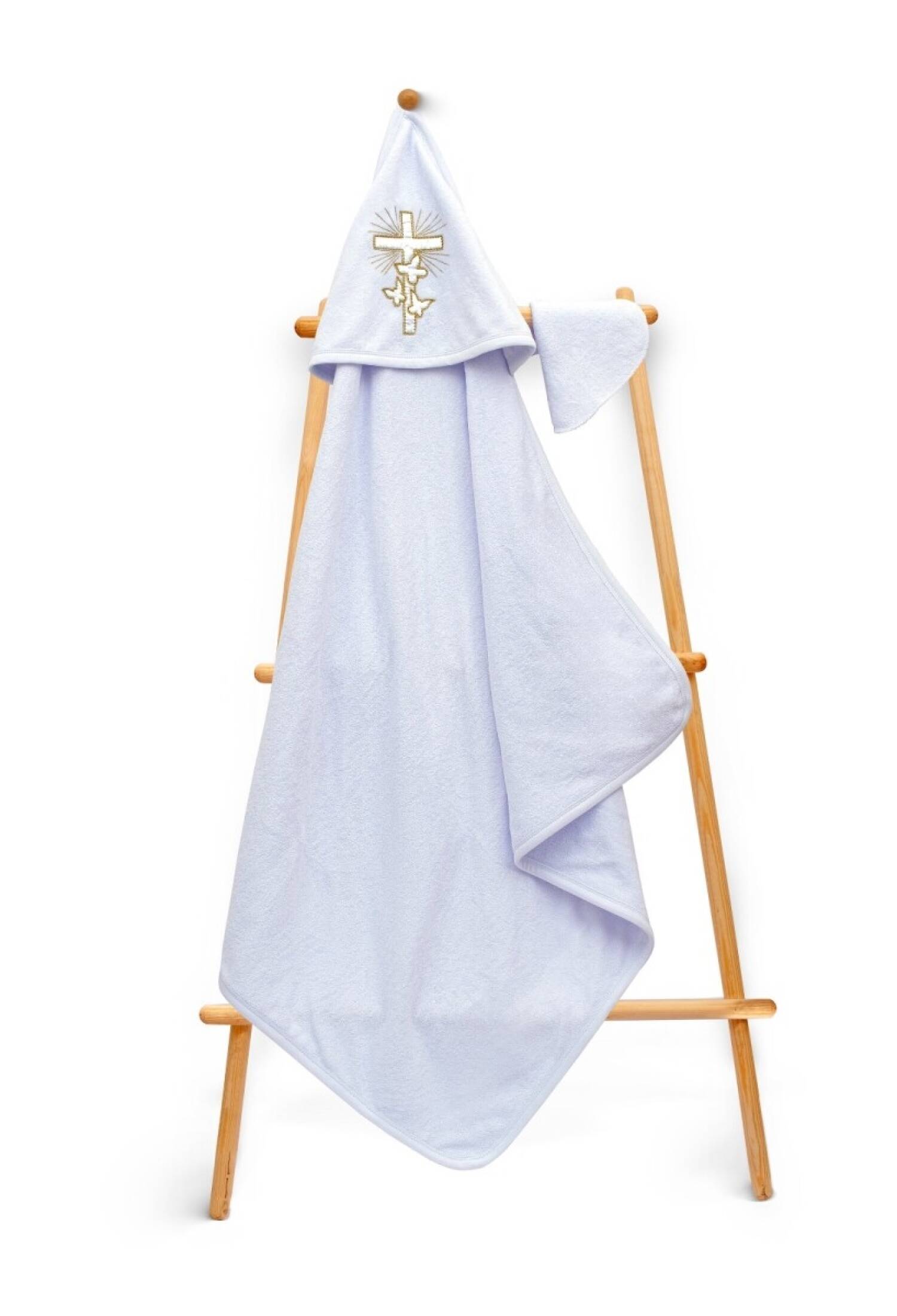 Unisex Kids Towel and Bath Sponge Set 80x80cm Babyline 2015-9-361