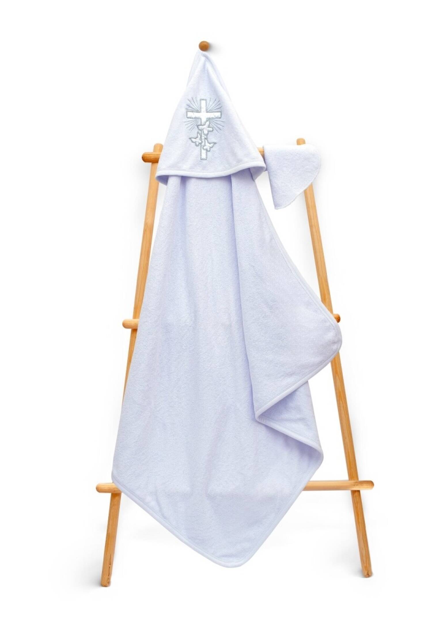 Unisex Kids Towel and Bath Sponge Set 80x80cm Babyline 2015-9-361
