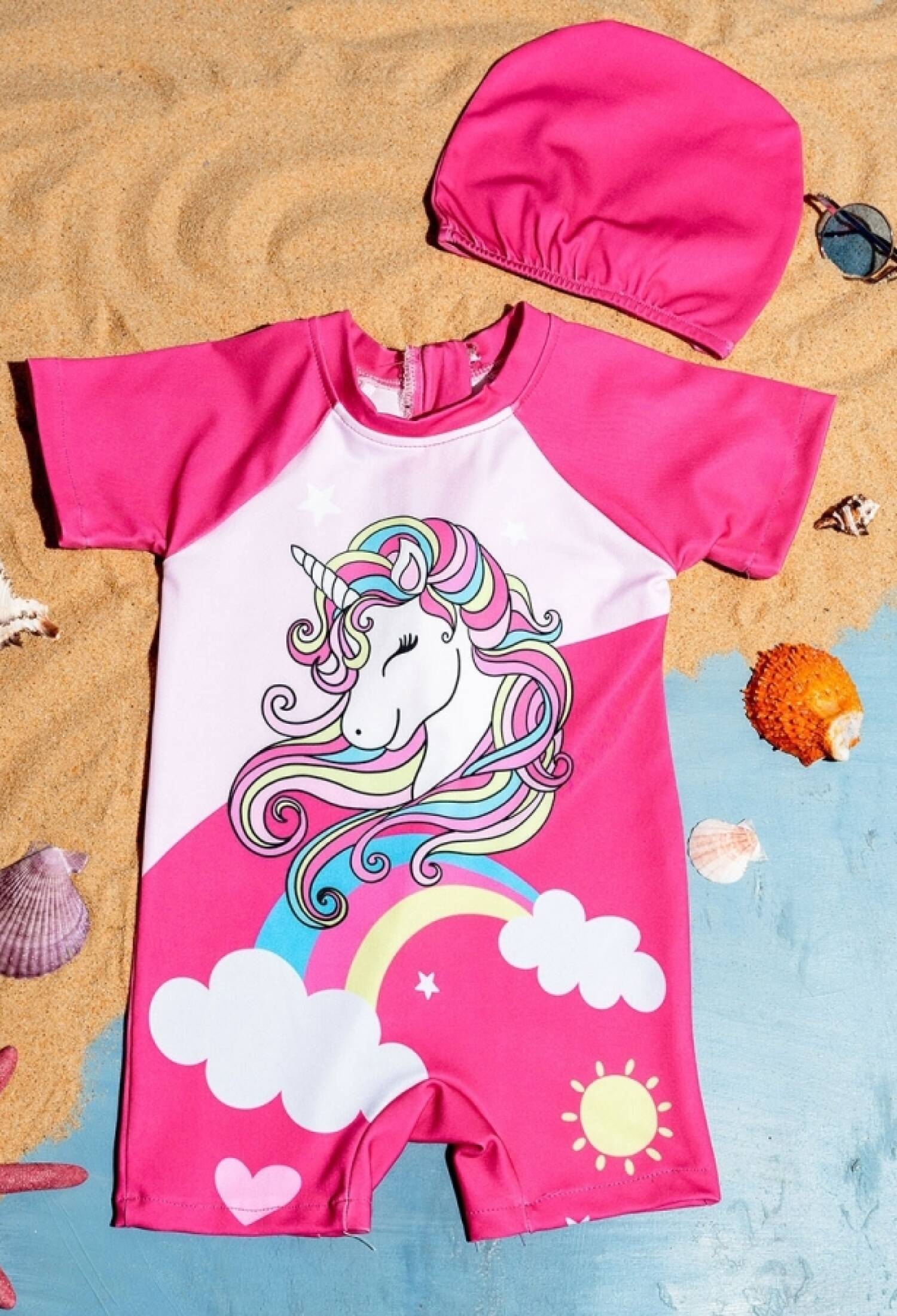 Unicorn Baskılı Kız Yüzücü Tulum Mayo - Brand: LYRA KİDS - Kids & Bby Clothes From Peralane Kids Turkey
