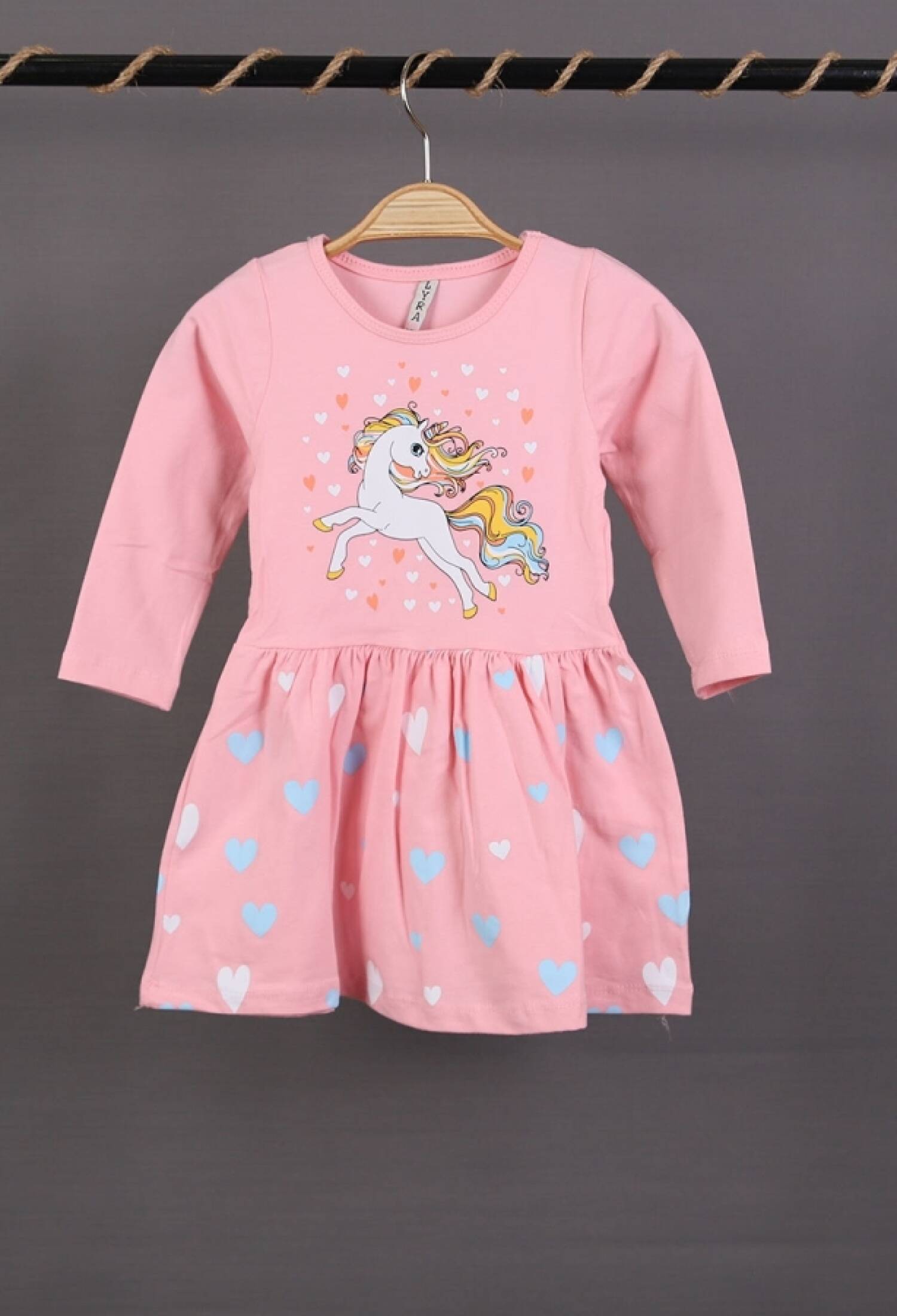Unicorn Baskılı Penye Elbise - Brand: LYRA KİDS - Kids & Bby Clothes From Peralane Kids Turkey