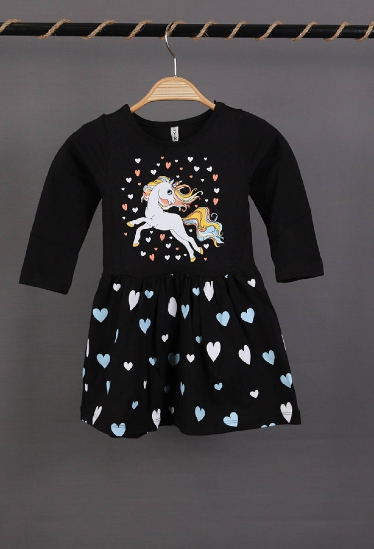 Unicorn Baskılı Penye Elbise - Brand: LYRA KİDS - Kids & Bby Clothes From Peralane Kids Turkey