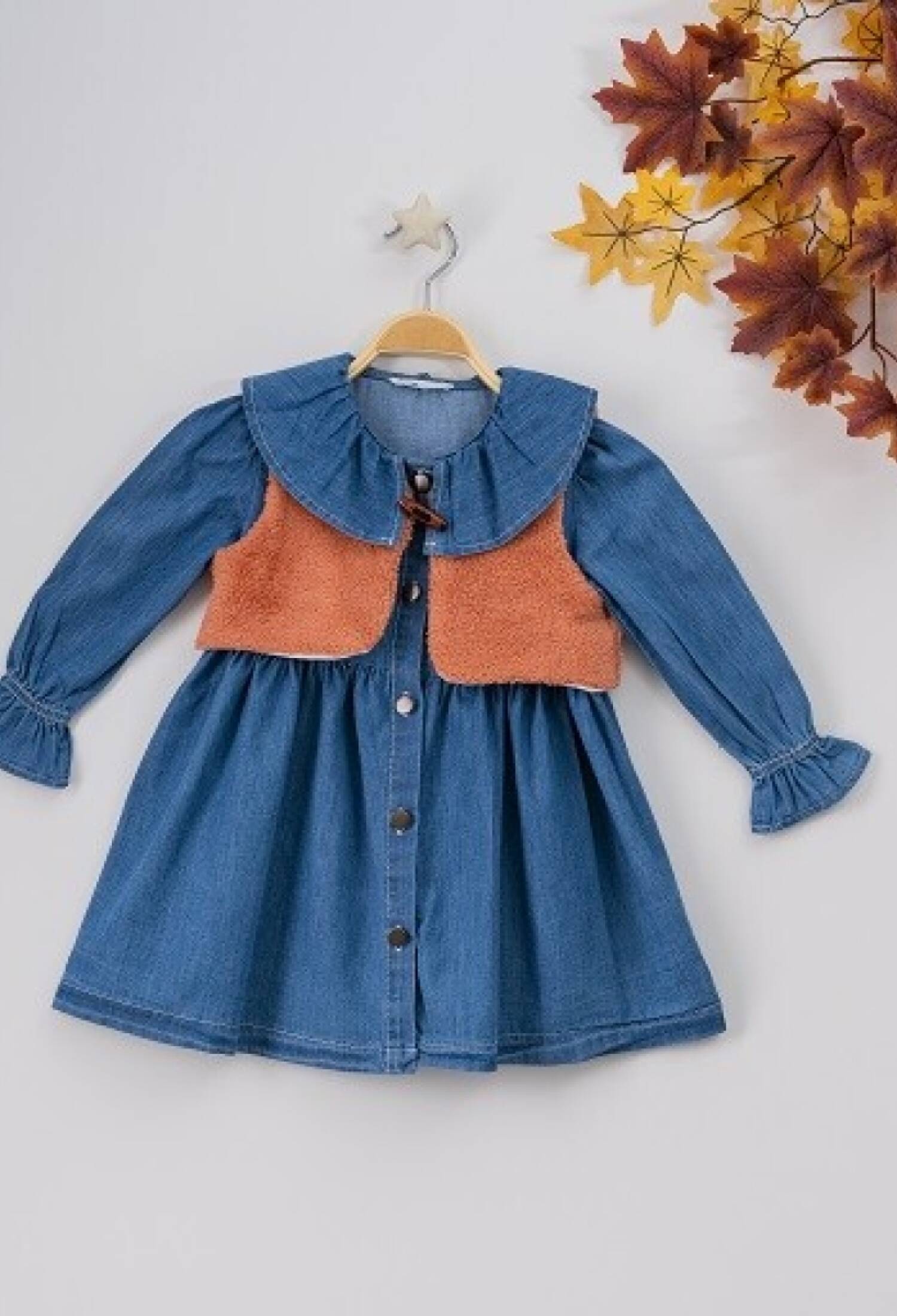 VELSOFT VEST DENIM DRESS