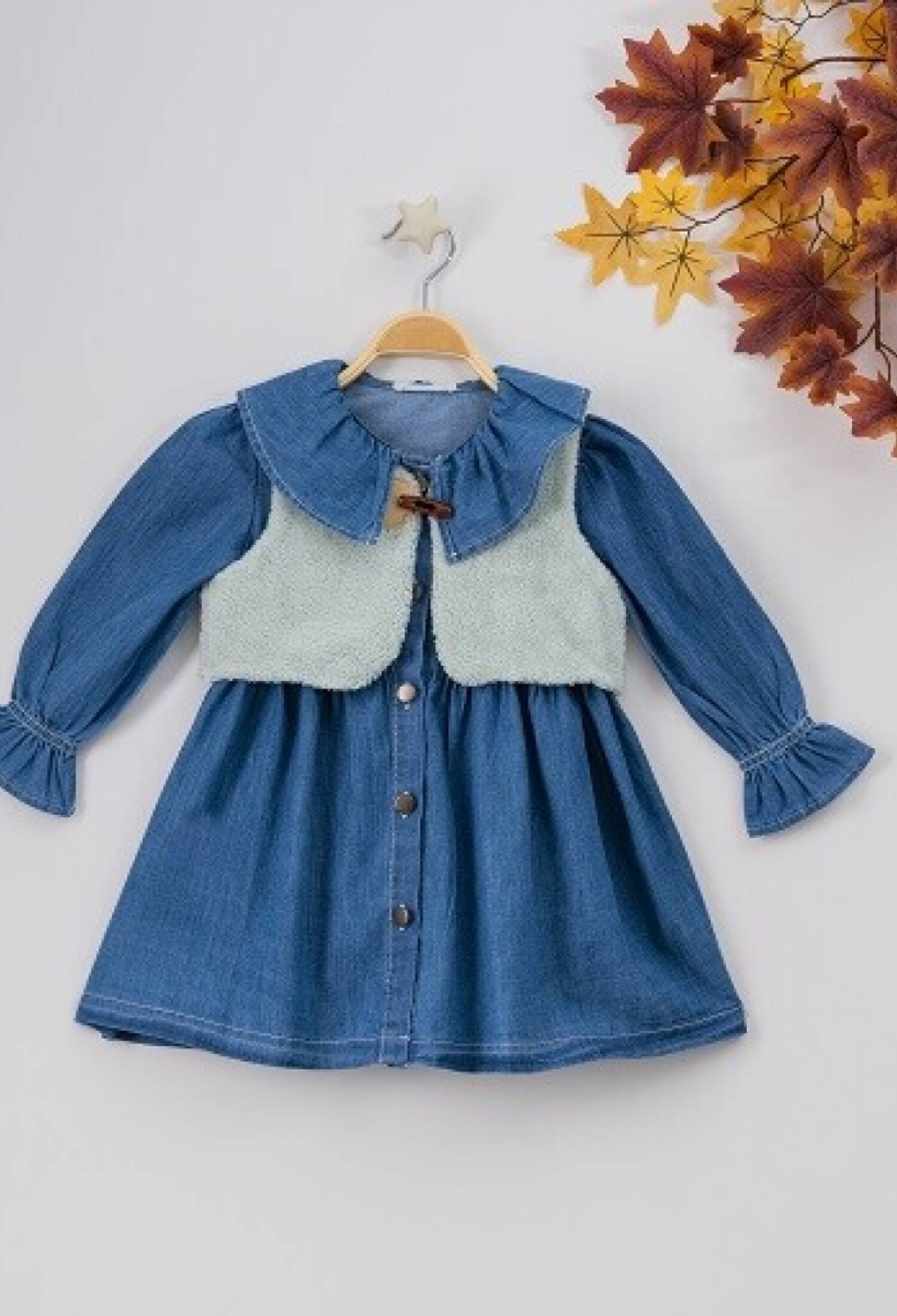 VELSOFT VEST DENIM DRESS