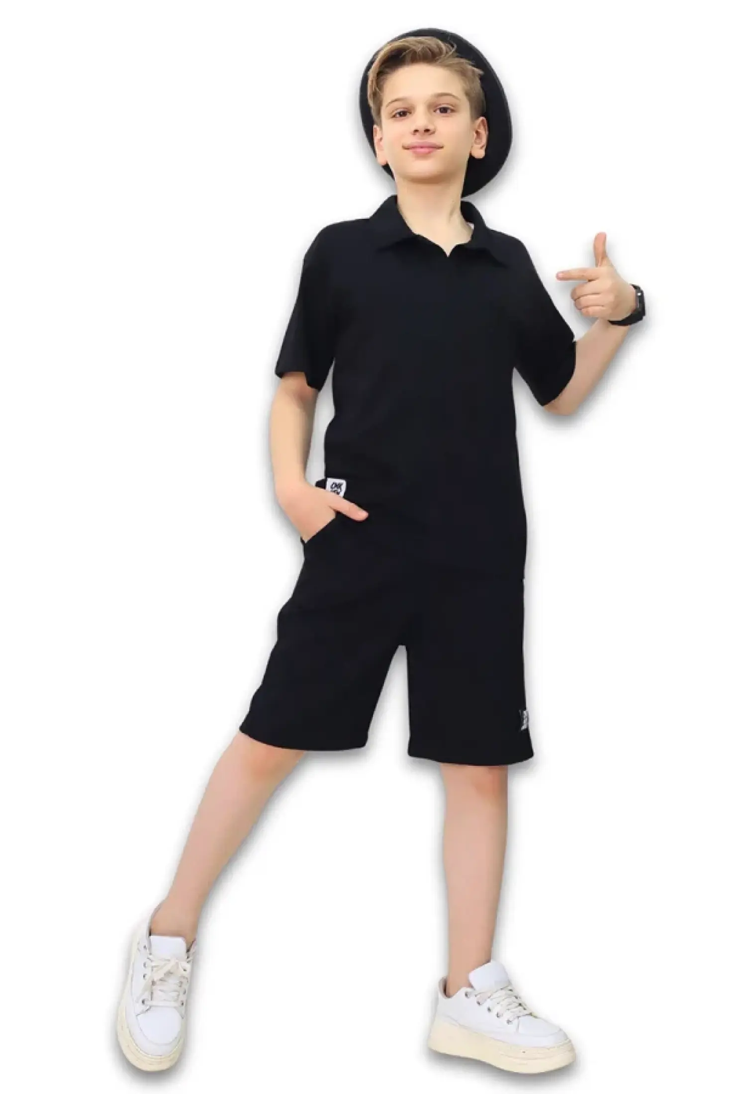 Yakalı Demk Baskılı Erkek Takım - Brand: CMK - Kids & Bby Clothes From Peralane Kids Turkey