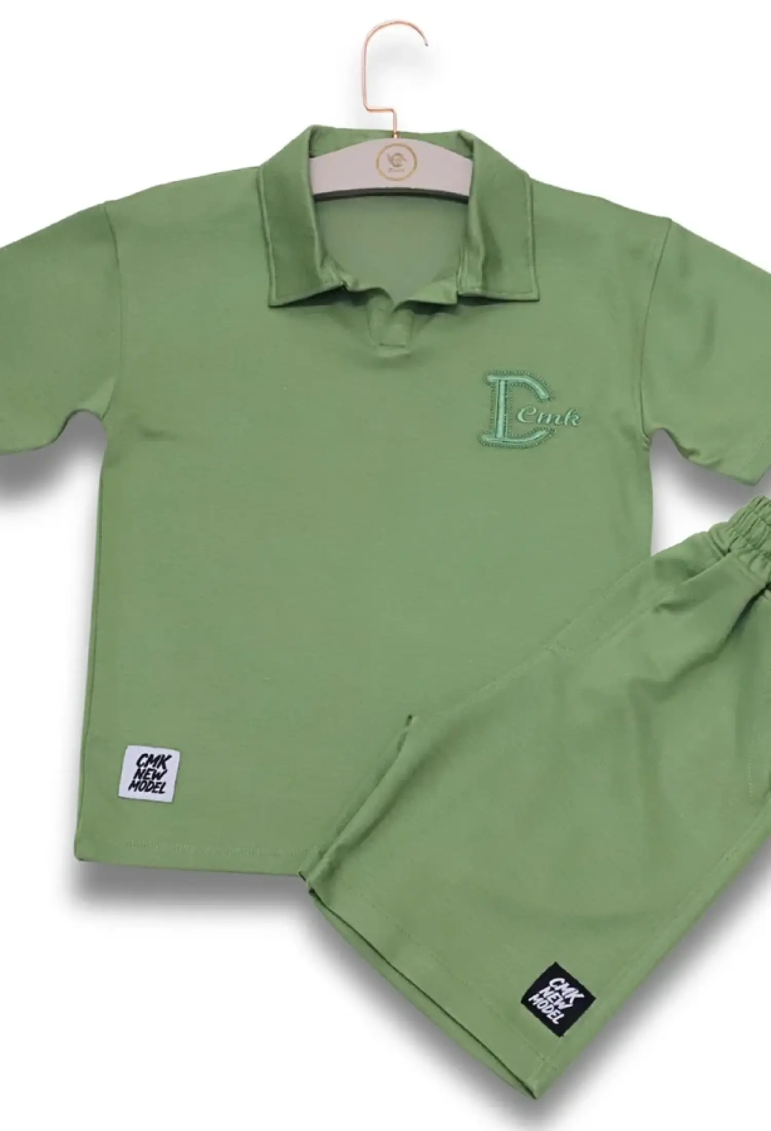 Yakalı Demk Baskılı Erkek Takım - Brand: CMK - Kids & Bby Clothes From Peralane Kids Turkey