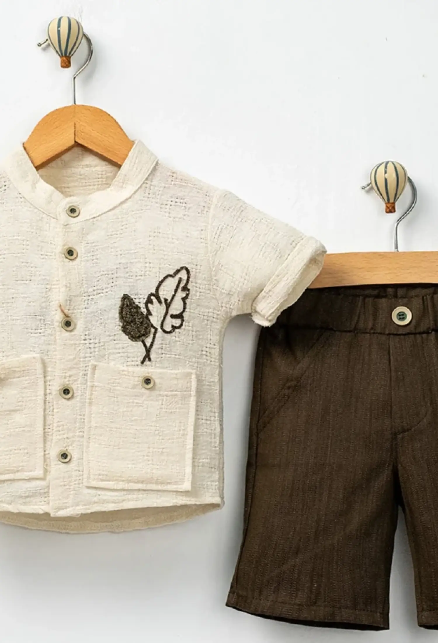 Leaf Embroidered Boys Suit