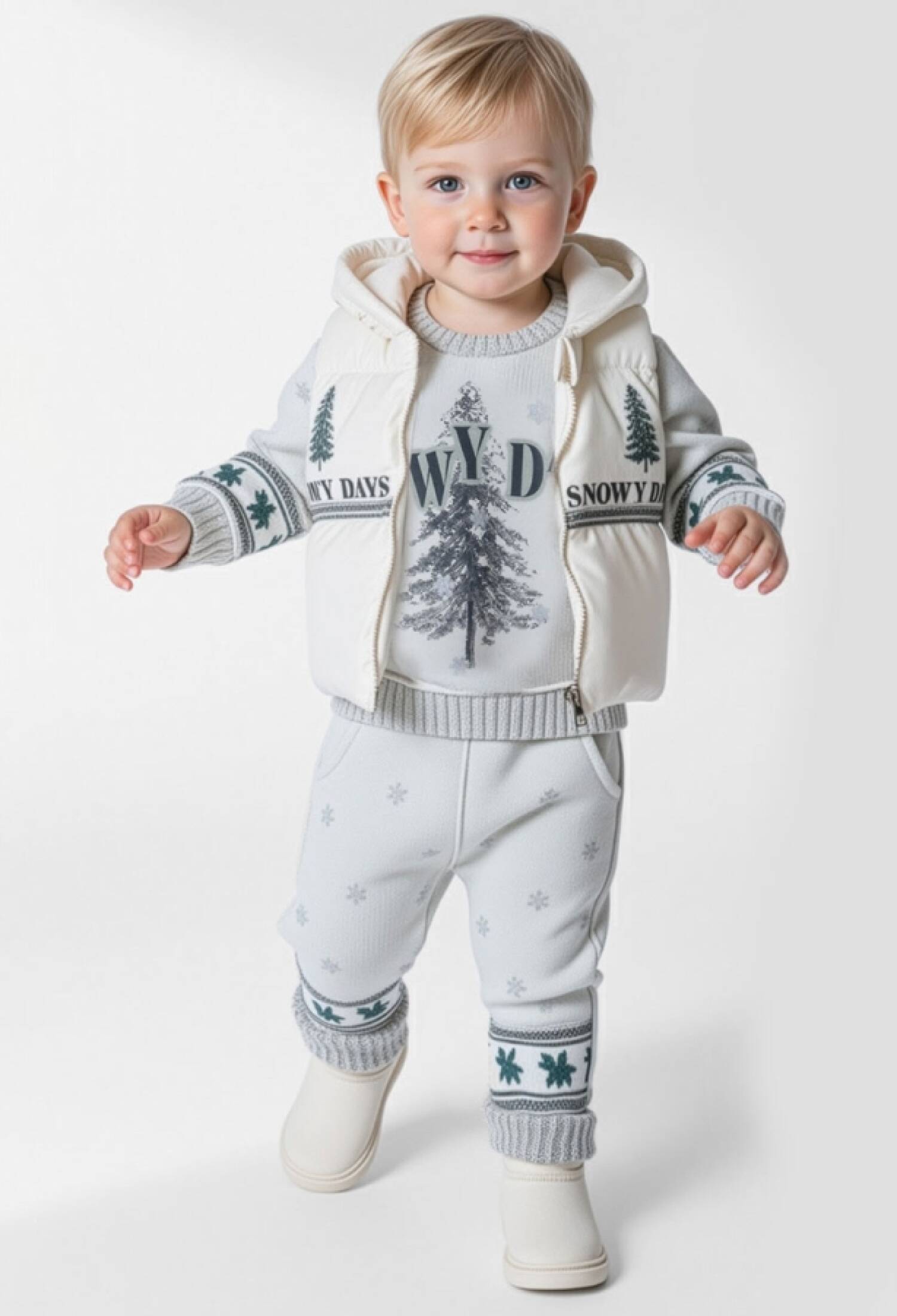 Three-Piece Baby Boy Set with Vest