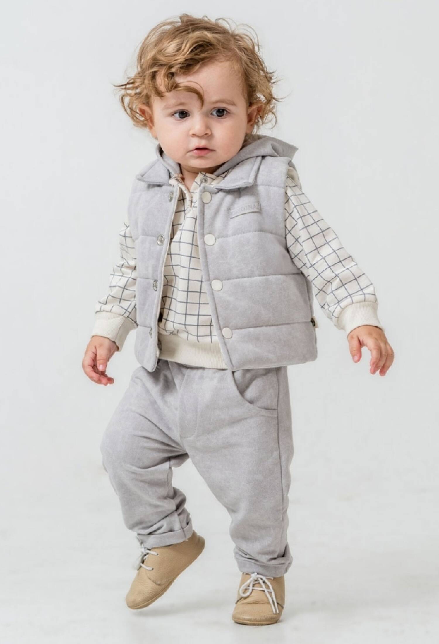 Three-Piece Baby Boy Set with Vest