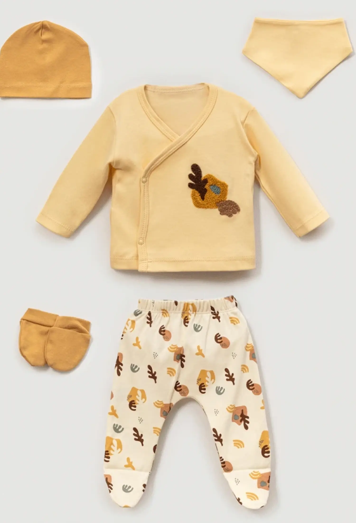Yenidoğan Erkek Bebe 5li Set - Brand: VOVİDO - Kids & Bby Clothes From Peralane Kids Turkey