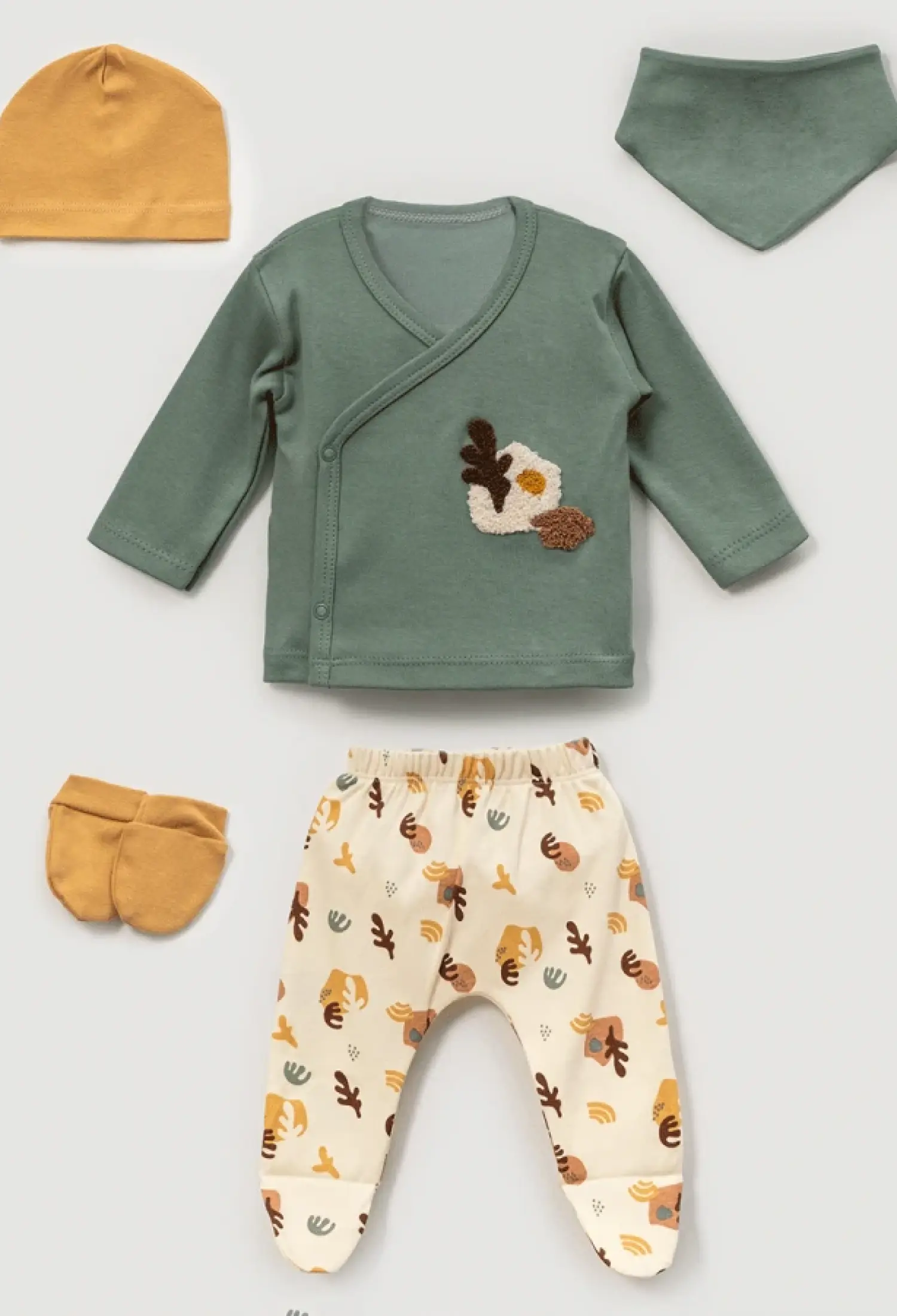 Yenidoğan Erkek Bebe 5li Set - Brand: VOVİDO - Kids & Bby Clothes From Peralane Kids Turkey