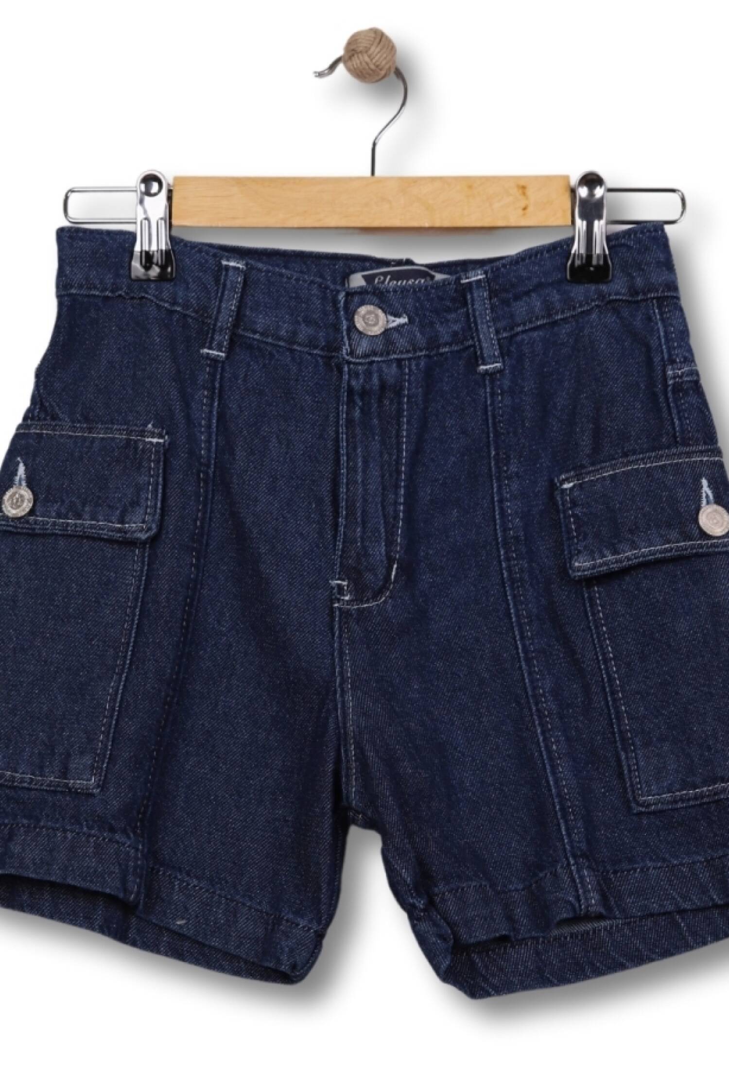 High Waist, Loose Fit, Commando Pocket Girls Denim Shorts