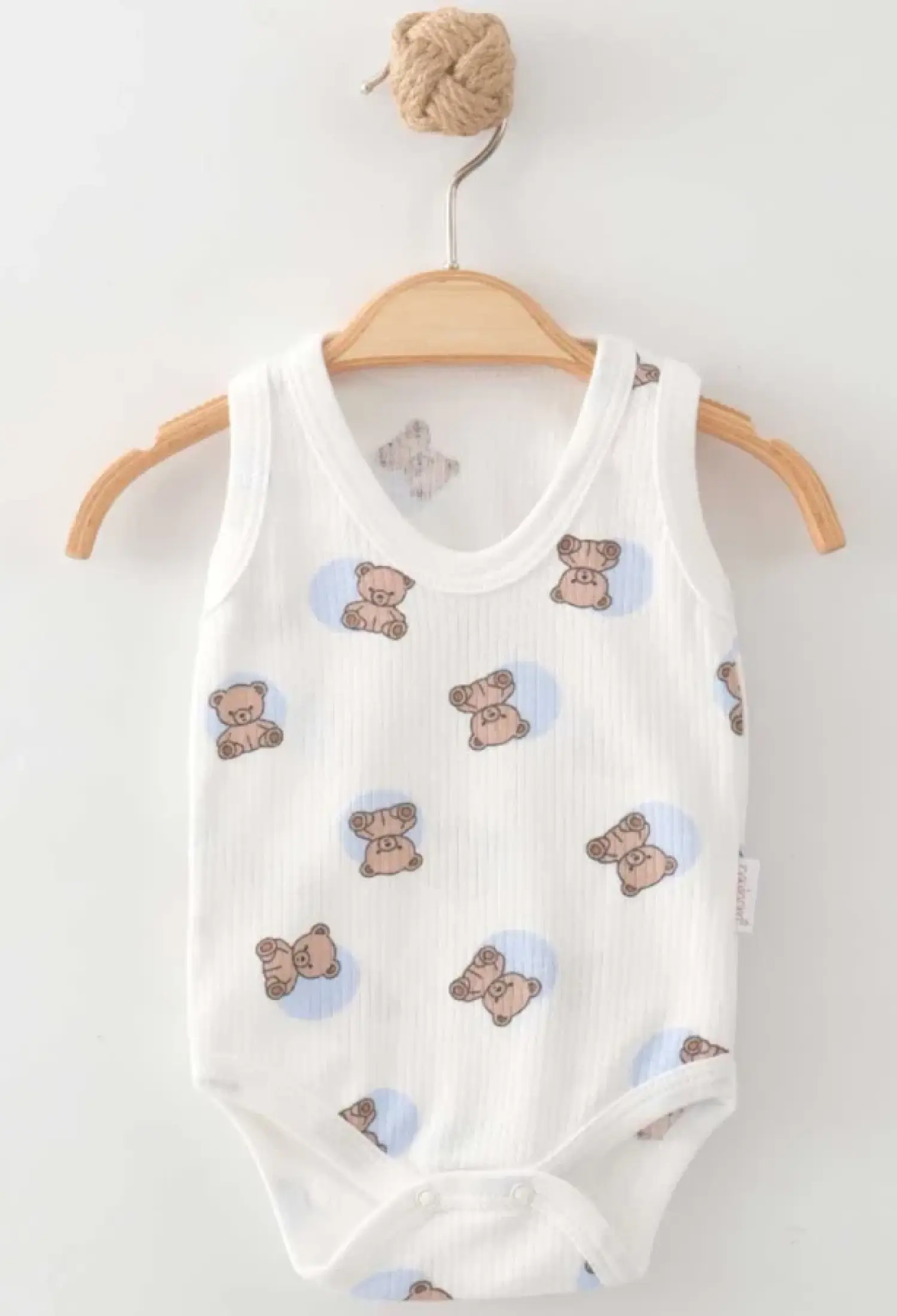 Teddy Bear Pattern Unisex Snap Bodysuit