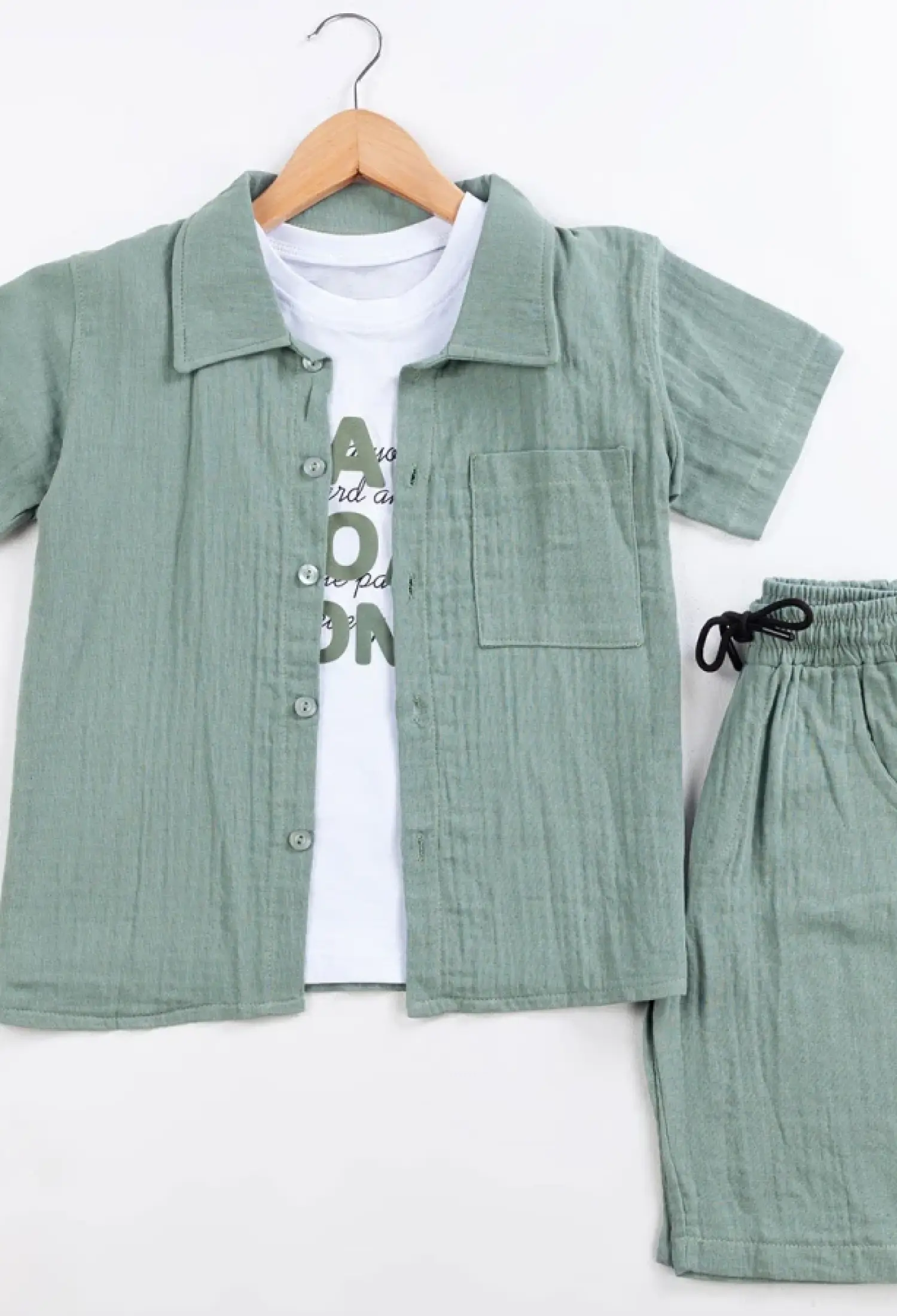 Pocket Boys Three-Piece Muslin Set