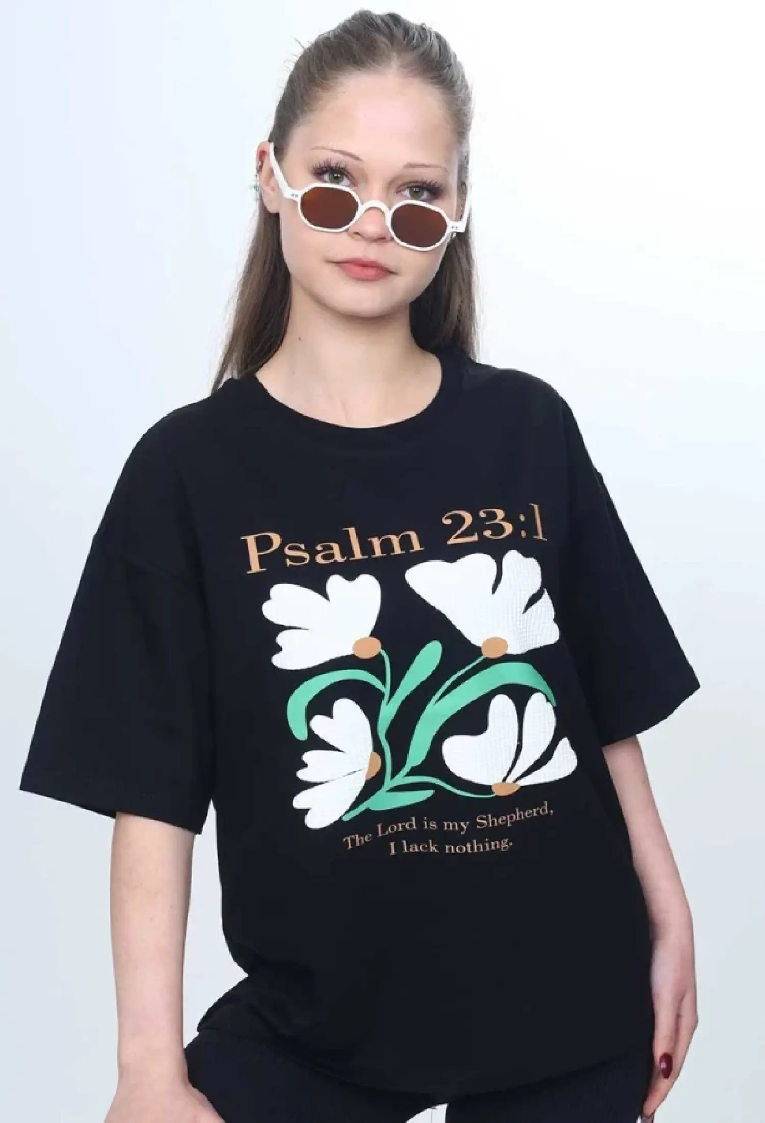 Flower Print Girls' T-Shirt