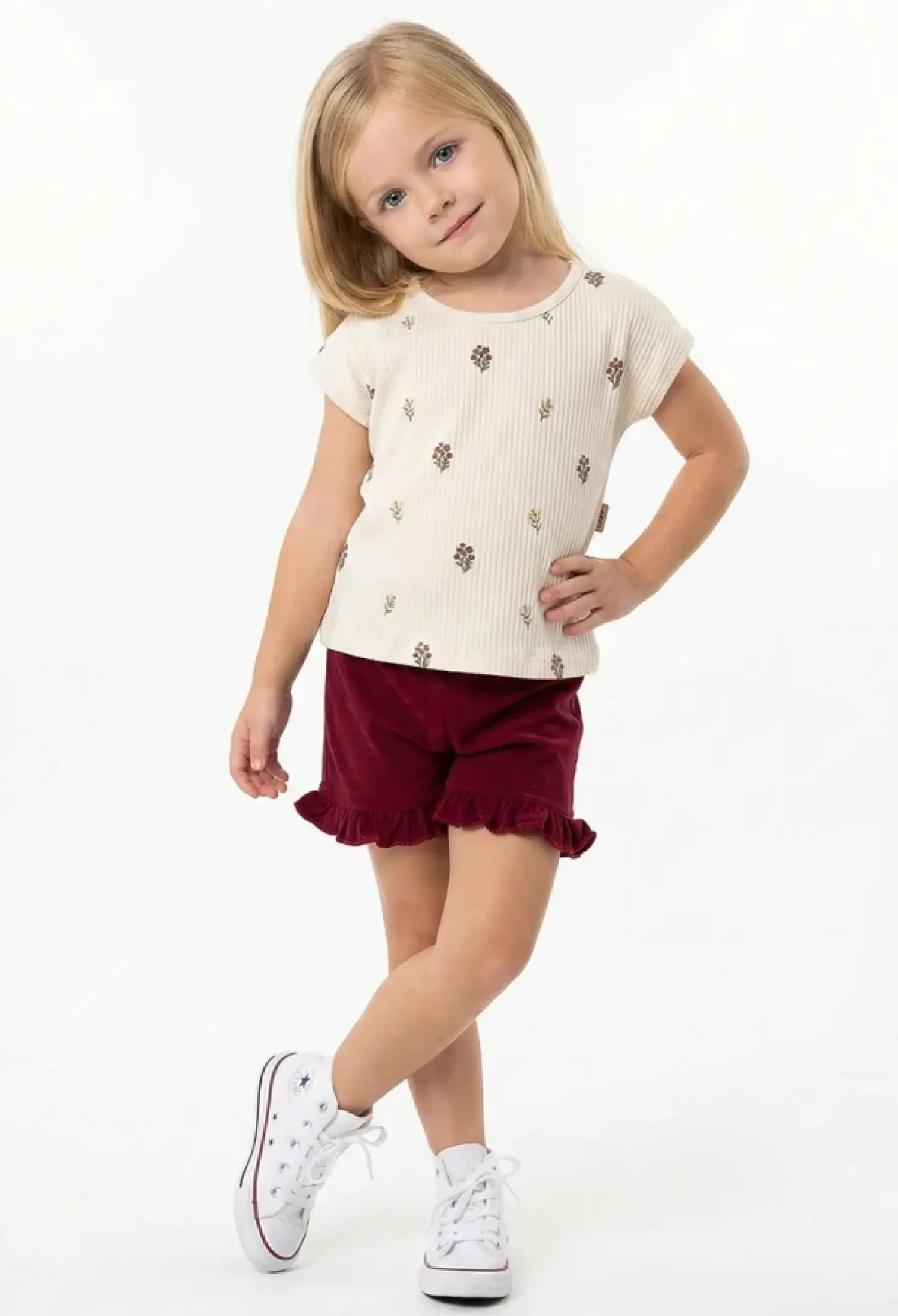 Baby Girl Set with Floral Print