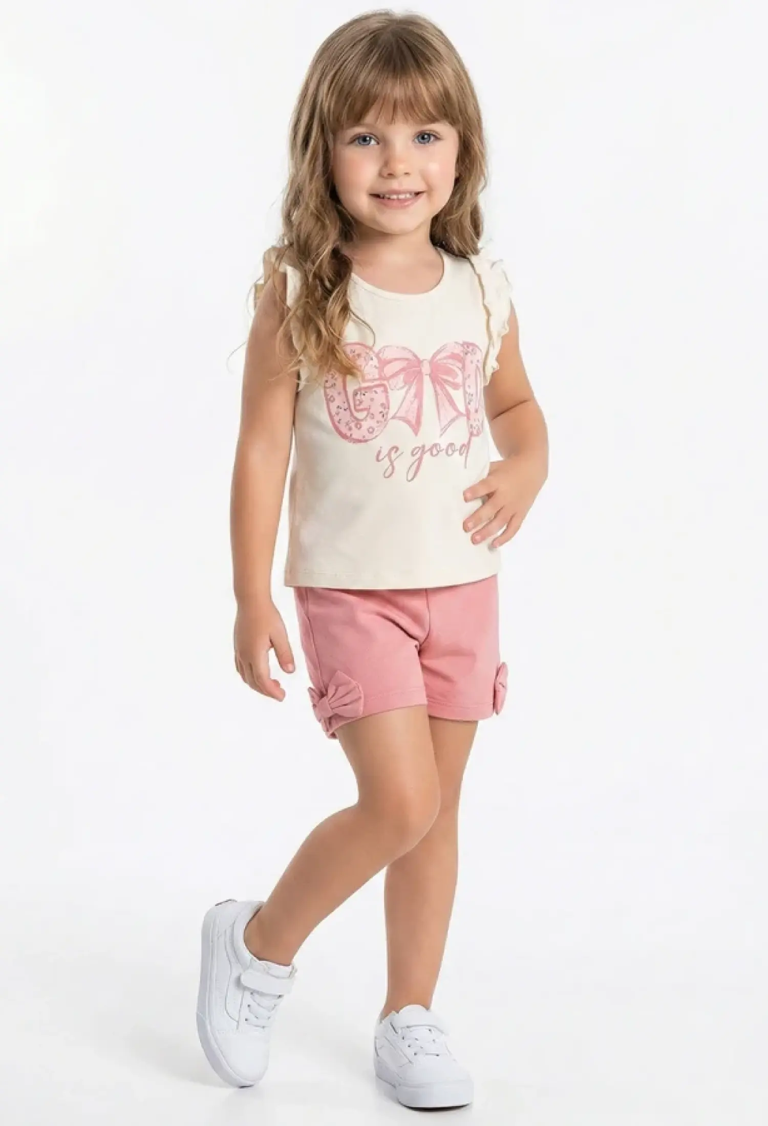 Girl Set with Bow Print