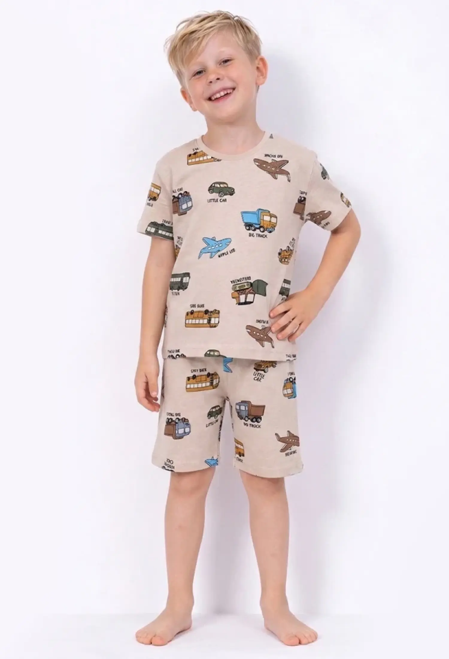 Bus Pattern Boys Pajama Set